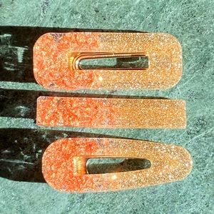 Handmade resin hair clips